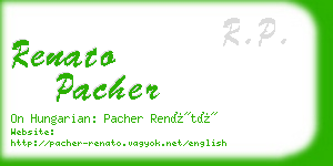 renato pacher business card